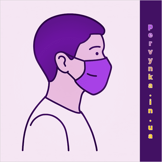 Людина у масці, лайнинг, просте зображення