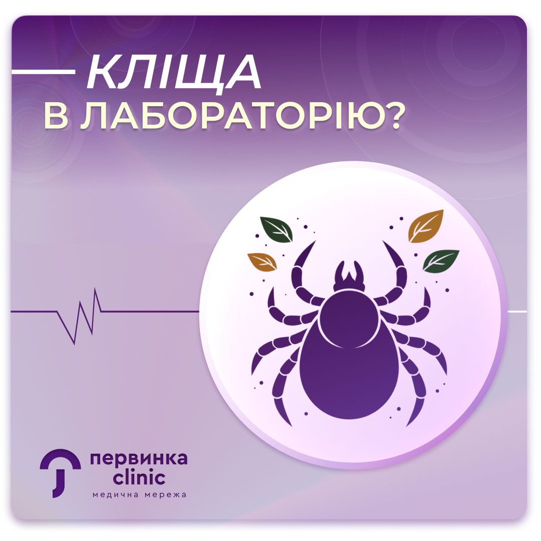 Обкладинка медичної мережі "Первинка". Чи потрібно несни кліща в лабораторію?. Провідні лікарі та лабораторія у Кривому Розі, Умані, Кропивницькому